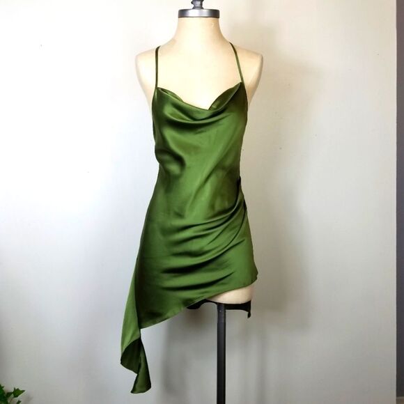 Amanda Uprichard Dresses & Skirts - Amanda Uprichard Green Silk Violetta Mini Dress size Small
